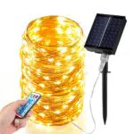 Shenkey Catena Luminosa Solare per Esterni con Telecomando, Luci LED Impermeabili