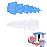 SJBAUTYO Coperchi in Silicone Stretch Riutilizzabili per Barattoli e Ciotole