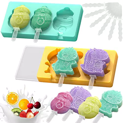 Stampi per Gelato in Silicone - Mold per Ghiaccioli Fai da Te per Bambini e Adulti
