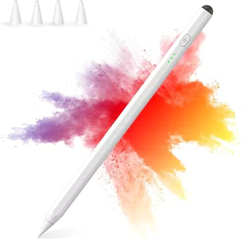 Stilo Pencil per iPad 2018-2023, Attivo 2 in 1, Ricaricabile e Compatibile