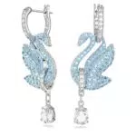 Swarovski Iconic Swan Orecchini Pendenti in Pavé di Cristalli