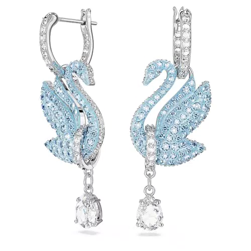 Swarovski Iconic Swan Orecchini Pendenti in Pavé di Cristalli