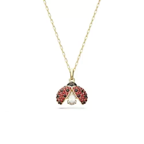 Swarovski Idyllia Collana Pendente a Coccinella con Pavé di Cristalli