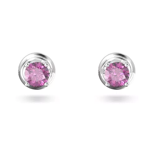 Swarovski Stilla Orecchini a Lobo con Zirconia a Taglio Brilliant Placcati Rodio