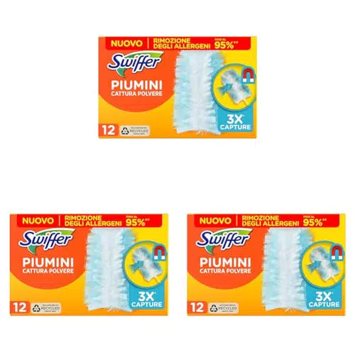 Swiffer Duster Piumini Catturapolvere per Polvere e Sporco, Mega Formato