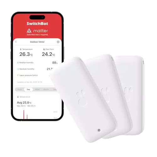 SwitchBot Termometro e Igrometro Bluetooth per Interno ed Esterno