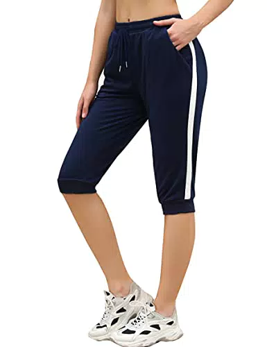 Sykooria Pantaloni Capri Donna Sportivi per Yoga e Tempo Libero 3/4