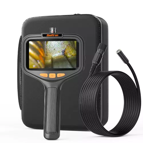 Zealtron Endoscopio Industriale 8mm con Schermo IPS da 4.3" e LED IP67