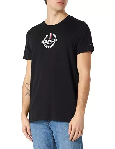 Tommy Hilfiger T-shirt Maniche Corte Uomo Global Stripe Scollo Rotondo