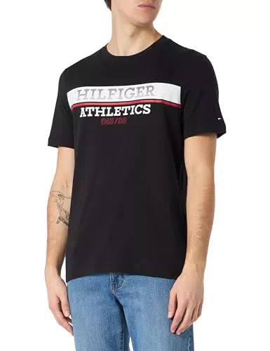 Tommy Hilfiger T-shirt Maniche Corte Uomo Ath Tee Scollo Rotondo