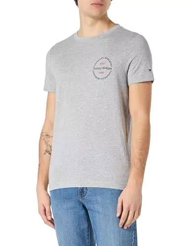 Tommy Hilfiger T-shirt Maniche Corte Uomo Roundle Tee Scollo Rotondo