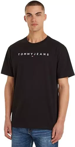 Tommy Jeans Maglietta con Logo Lineare - Modello TJM Reg