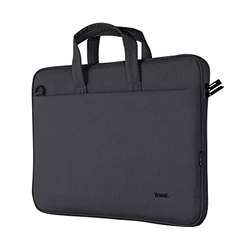 Trust Bologna Slim Eco - Borsa per Laptop Sostenibile in Plastica Riciclata