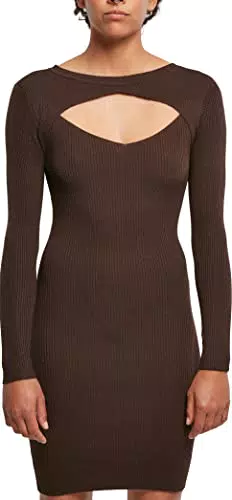 Urban Classics Abito da Donna, Rosso, S