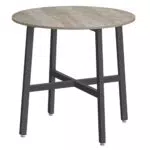 VASAGLE Tavolino da Pranzo Rotondo in Stile Industriale KDT080G01