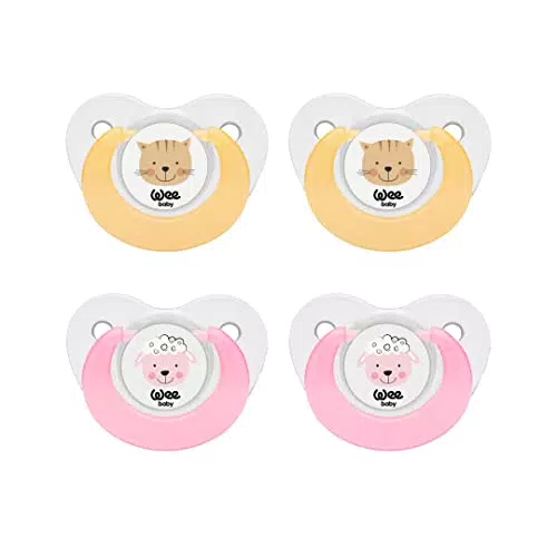 Wee Baby Ciuccio Ortodontico in Silicone per Neonati con Fori d'Aria