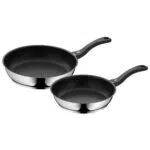 WMF Devil Set di Padelle Induzione e Gas in Acciaio Inox 18/10 Ø 24-28 cm