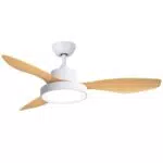 WUUM FLOW DC Ventilatore da soffitto con luce LED, motore silenzioso e telecomando