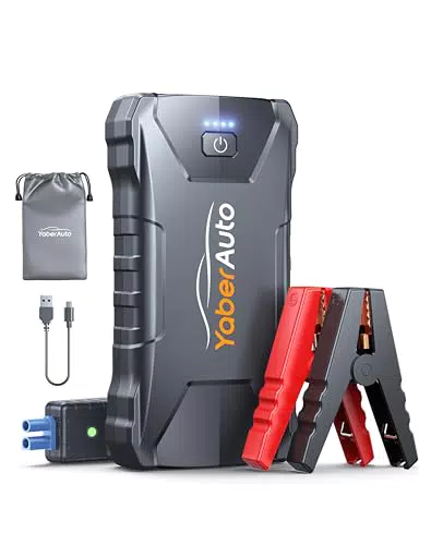 Yaber Avviatore Emergenza Auto 2500A 13800mAh con Torcia LED e Uscita USB