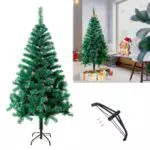 YUENFONG Albero di Natale Artificiale Pieghevole con Supporto e Assemblaggio Rapido