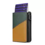 ZEWZI Portafoglio Slim Minimalista in Metallo con Blocco RFID e Scomparto Banconote