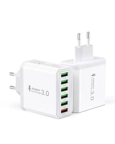 Anker Caricatore USB 6 Porte con QC3.0 per iPhone, iPad e Samsung