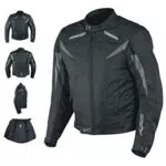 A-pro Giacca Moto CE con Protezioni e Maniche Smontabili, Gilet Termico