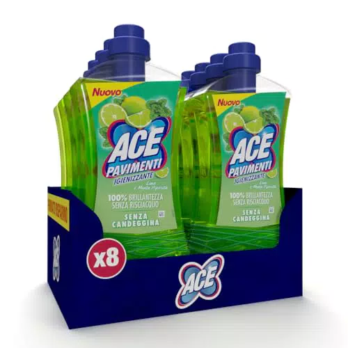 ACE Pavimenti Lime e Menta Peperita - Flaconi per Pulizia Professionale