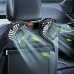 Achort Ventola Elettrica per Sedile Posteriore, Ventilatore Portatile per Auto