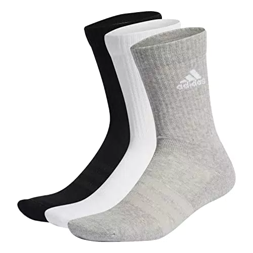 Adidas Calze Medie Unisex Cushioned Crew Socks per Bambini e Ragazzi