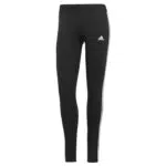 adidas 3 Stripes Leggings Donna, Medium Grey Heather / White