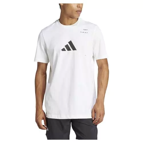 Adidas Maglietta Aeroready da Uomo per Tennis con Grafica Sportiva