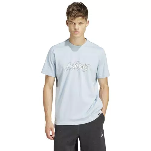 Adidas Maglietta Uomo Grafica Lineare Illustrata