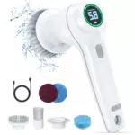 ADSAQOP Spazzola Elettrica Rotante Impermeabile IPX7 con 6 Testine Sostituibili