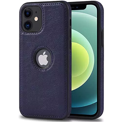 AIOVETEAB Custodia Slim Flessibile per iPhone 12 Mini in PU Pelle Premium