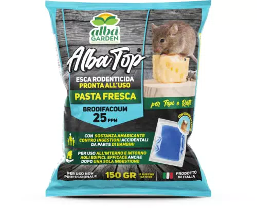 Albagarden Veleno per Topi Professionale - Topicida in Pasta per Trappole e Ultrasuoni