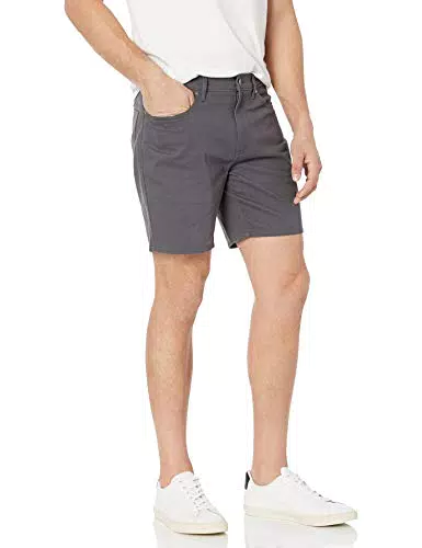 Amazon Essentials Pantaloncini a 5 Tasche Elasticizzati Uomo, Taglio Dritto