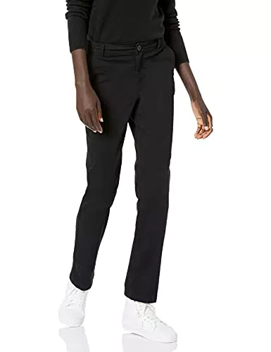 Amazon Essentials Pantaloni Chino Elasticizzati in Twill Donna Taglio Dritto