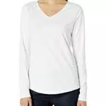 Amazon Essentials T-Shirt Maniche Lunghe Scollo a V 100% Cotone Donna