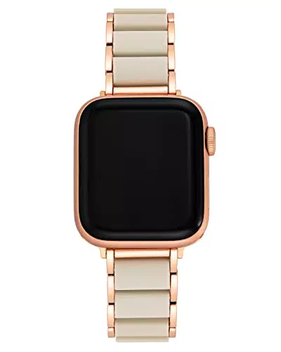 Anne Klein Cinturino di Ricambio per Apple Watch, Bracciale Regolabile in Gomma