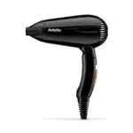 BaByliss 5344E Asciugacapelli da Viaggio 2000 W Compatto con Manico Pieghevole