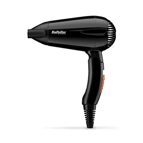 BaByliss 5344E Asciugacapelli da Viaggio 2000 W Compatto con Manico Pieghevole