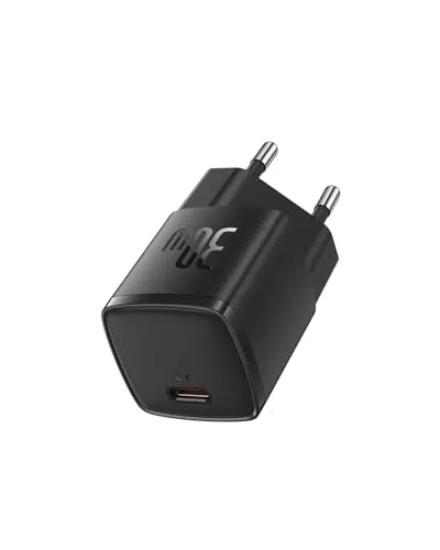 Baseus Caricatore USB C 30W per iPhone e Samsung, Ricarica Rapida 5V/3A