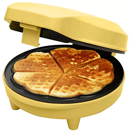 Bestron Waffle Maker a forma di cuore con antiaderente e indicatore luminoso