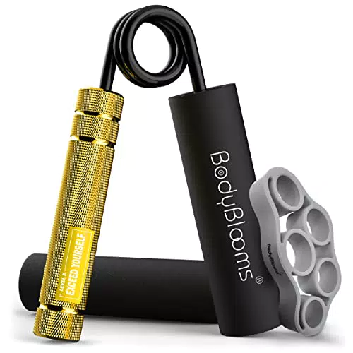 Bodyblooms® Hand Gripper per Allenamento Avambraccio e Mani con Spugne Inclusa