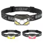 Boruit BR03 Torcia Frontale LED Ricaricabile 1000LM, Impermeabile IP65 per Campeggio