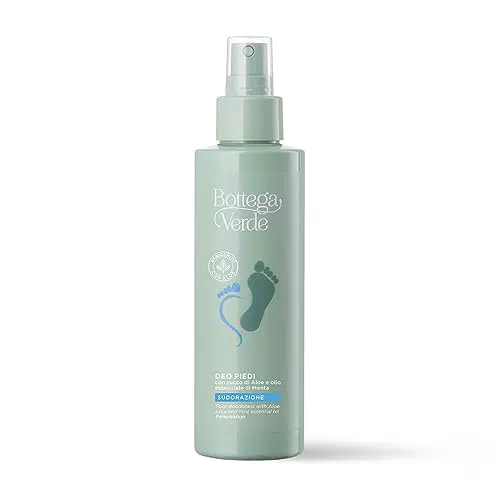 Bottega Verde Deo Piedi Aloe e Olio Essenziale di Menta - Controllo Sudorazione