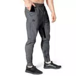 BROKIG Pantaloni Sportivi Uomo in Cotone con Tasche Zip per Jogging