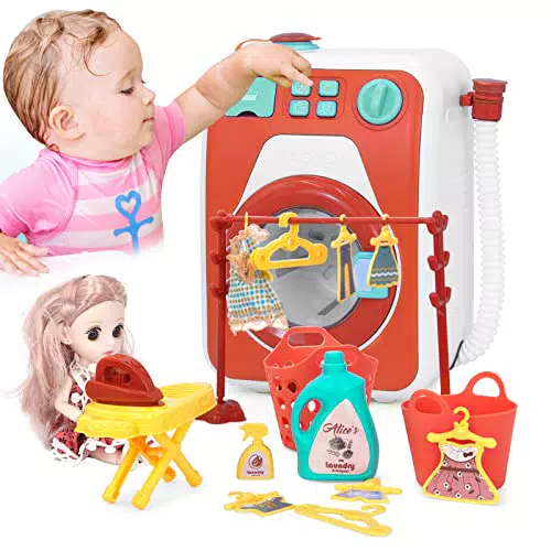 Bubblebay Lavatrice per Bambini con Funzione Gioco - Mini Washing Machine