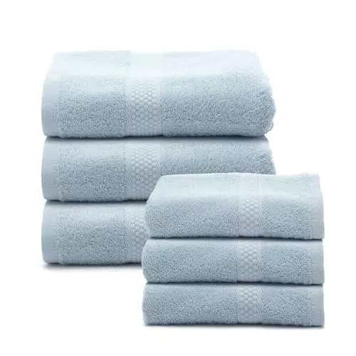 Caleffi Set Asciugamani in Morbida Spugna 100% Cotone per Bagno e Viso
